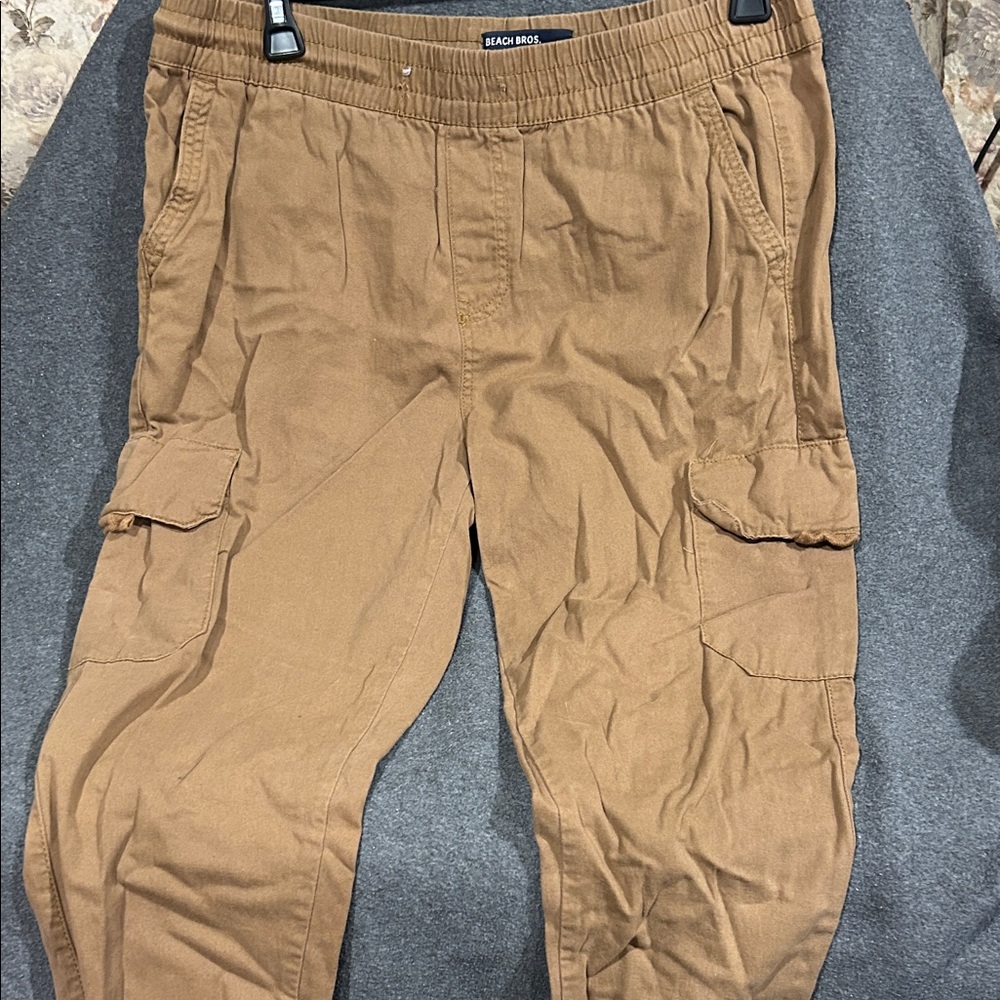 Men's Tan Cargo Pants by Bago Bros